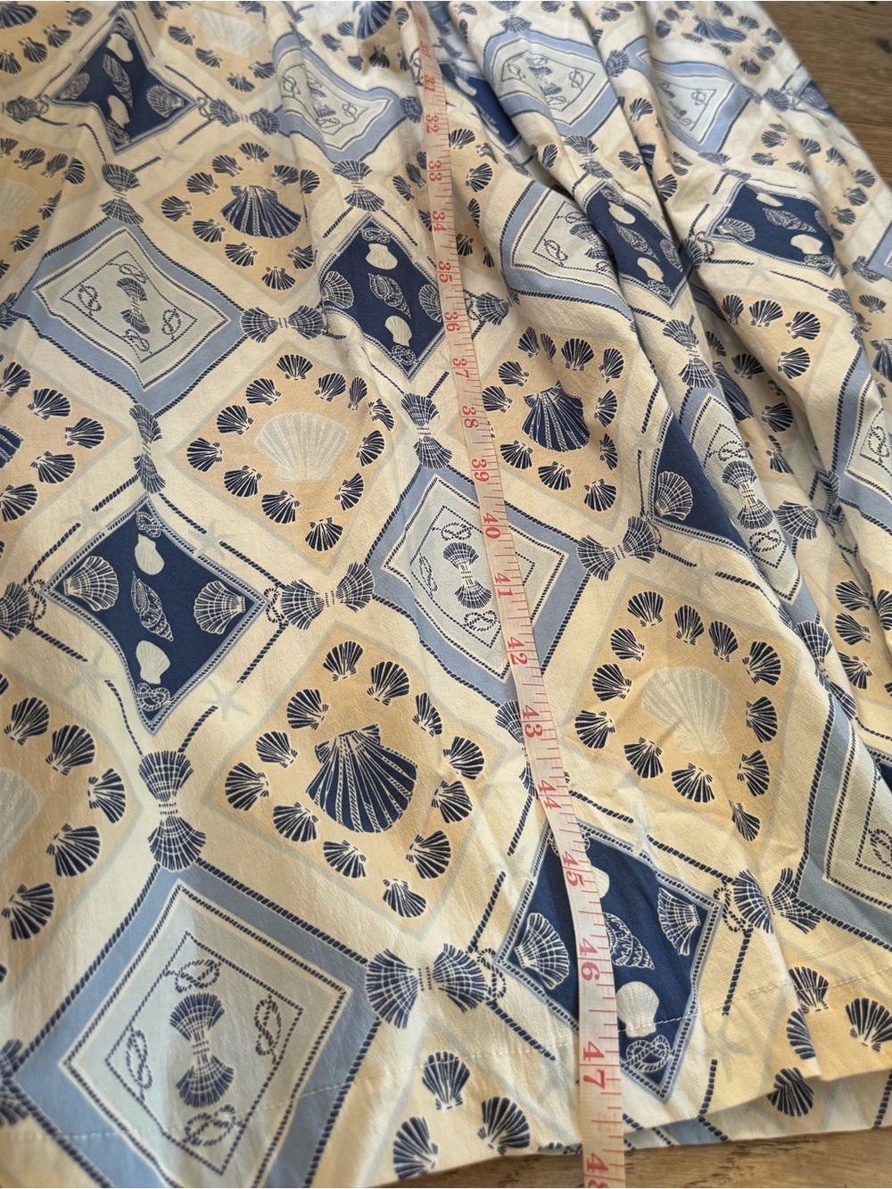 7 For All Mankind Strapless Blue & Cream Printed Maxi Dress - Picture 8 of 10
